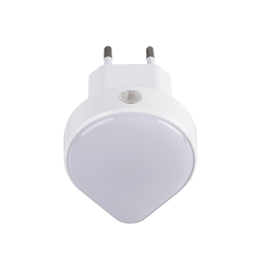 Kanlux 37396 - Luz de orientação LED regulável com sensor de anoitecer para uma tomada ULOV LED/0,5W/230V branco