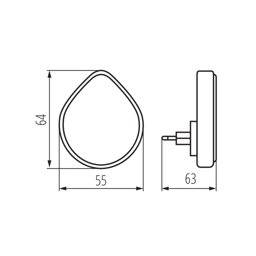 Kanlux 37396 - Luz de orientação LED regulável com sensor de anoitecer para uma tomada ULOV LED/0,5W/230V branco