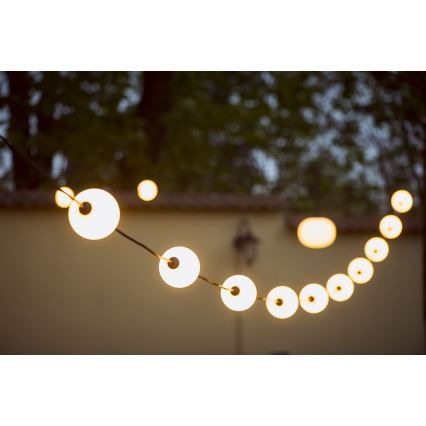 Corrente decorativa para exterior LED GRINALDA STONO 10xLED/10W/230V 6m IP67