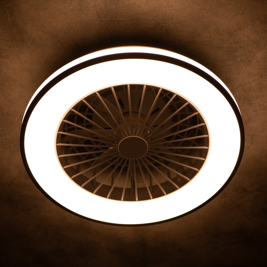 Iluminação de teto LED com regulação e ventoinha PLAVE LED/48W/230V 3000/4000/6500K + comando