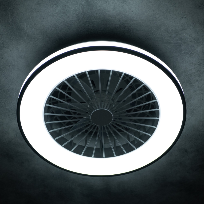 Iluminação de teto LED com regulação e ventoinha PLAVE LED/48W/230V 3000/4000/6500K + comando