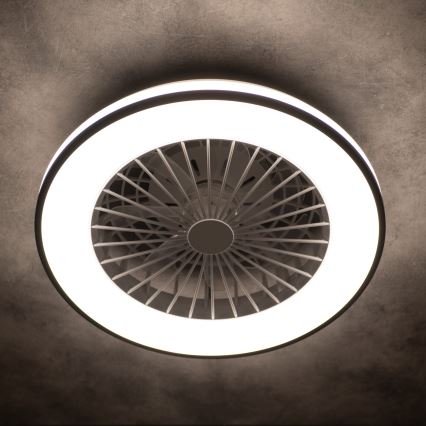 Luminária de teto LED dimmerizável com ventilador PLAVE LED/48W/230V 3000/4000/6500K + controlo remoto