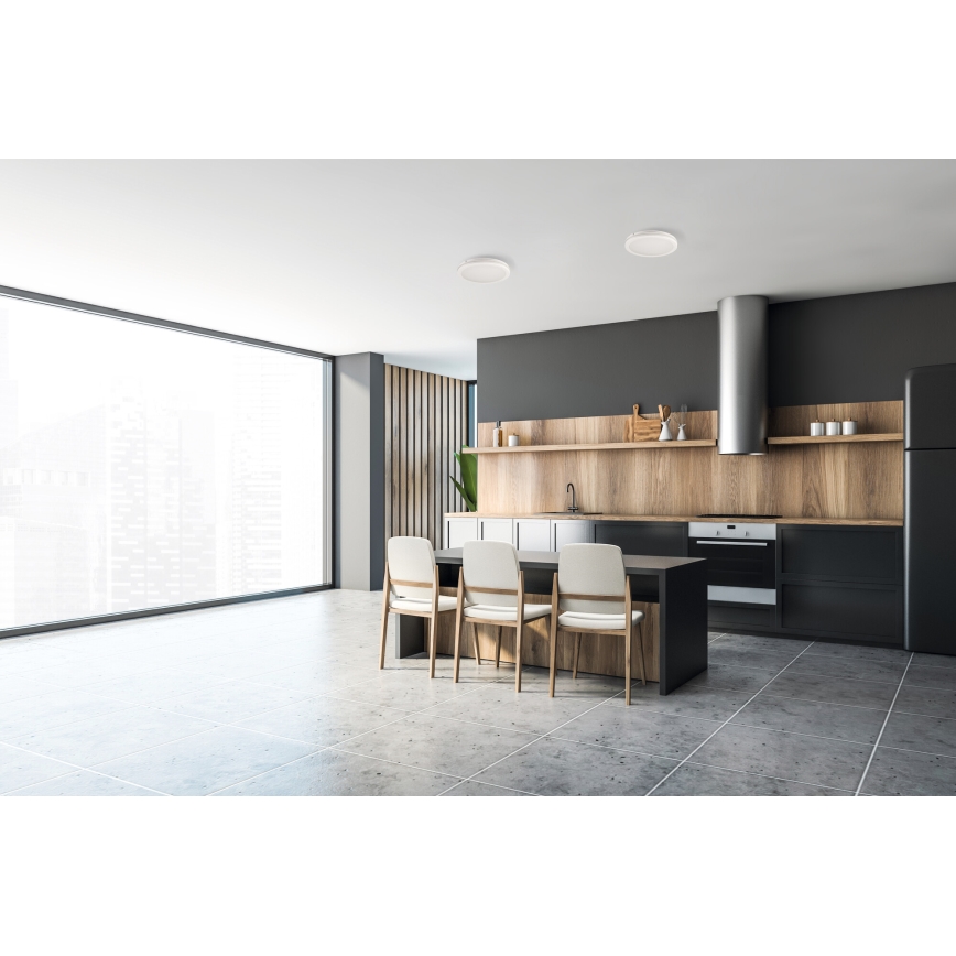 Iluminação de teto exterior LED BENO ECO LED/40W/230V 3000/4000/6500K diâmetro 40 cm IP65 branco