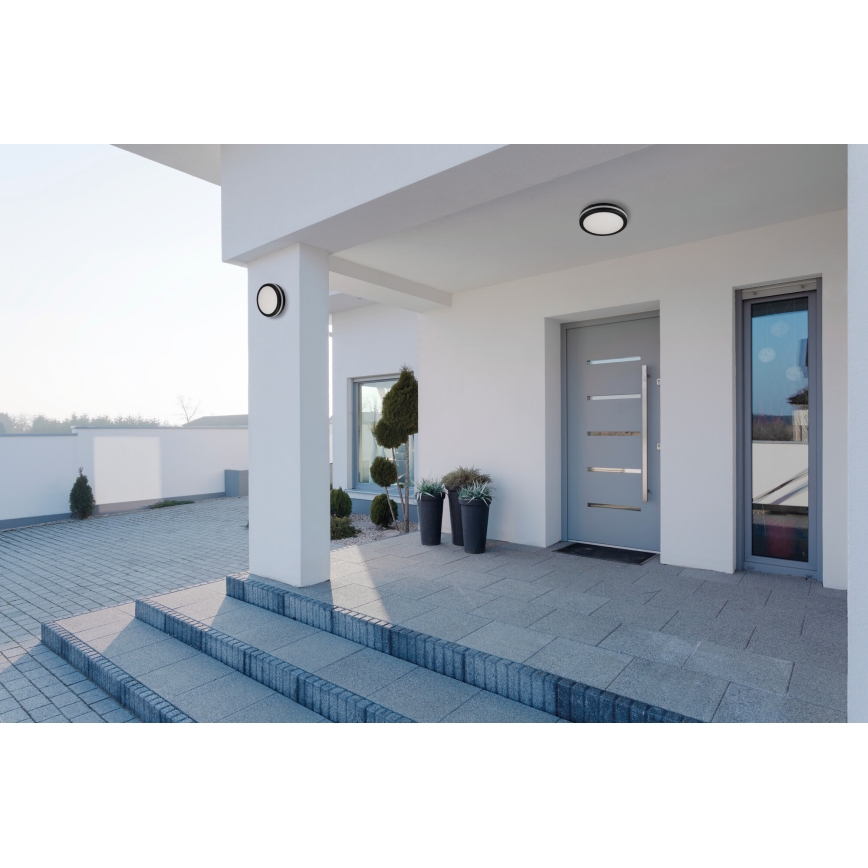 Iluminação de teto exterior LED BENO ECO LED/40W/230V 3000/4000/6500K diâmetro 40 cm IP65 preto