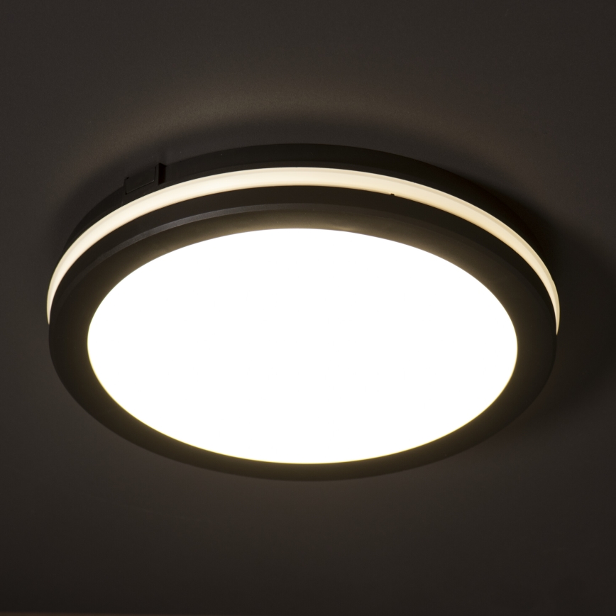 Iluminação de teto exterior LED BENO ECO LED/40W/230V 3000/4000/6500K diâmetro 40 cm IP65 preto