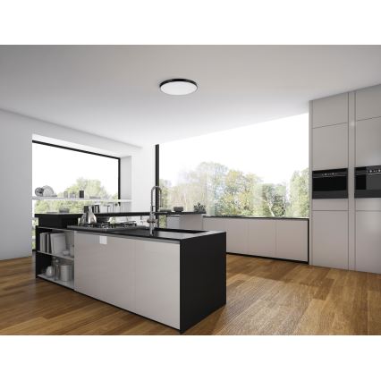 Iluminação de teto LED com regulação PLAFON LED/20W/230V 3000-6500K Wi-Fi preto