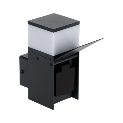 Iluminação de parede exterior com uma tomada DASTEN 1xG9/11W/230V IP44 preto