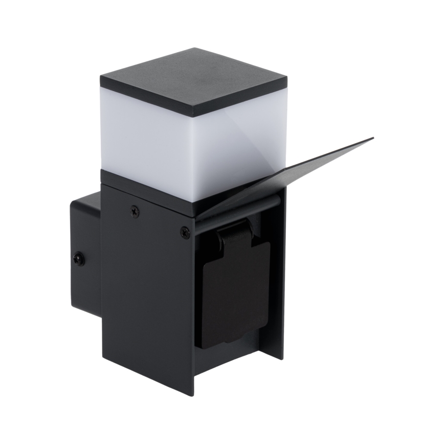 Iluminação de parede exterior com uma tomada DASTEN 1xG9/11W/230V IP44 preto