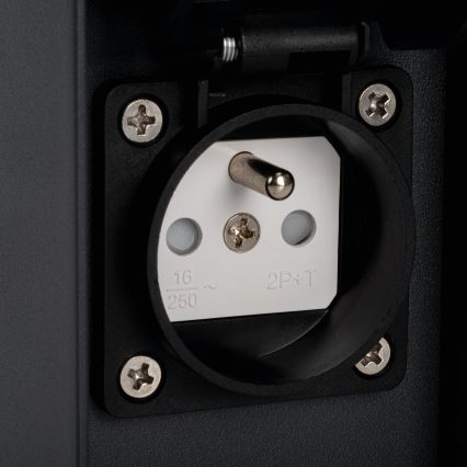 Iluminação de parede exterior com uma tomada DASTEN 1xG9/11W/230V IP44 preto