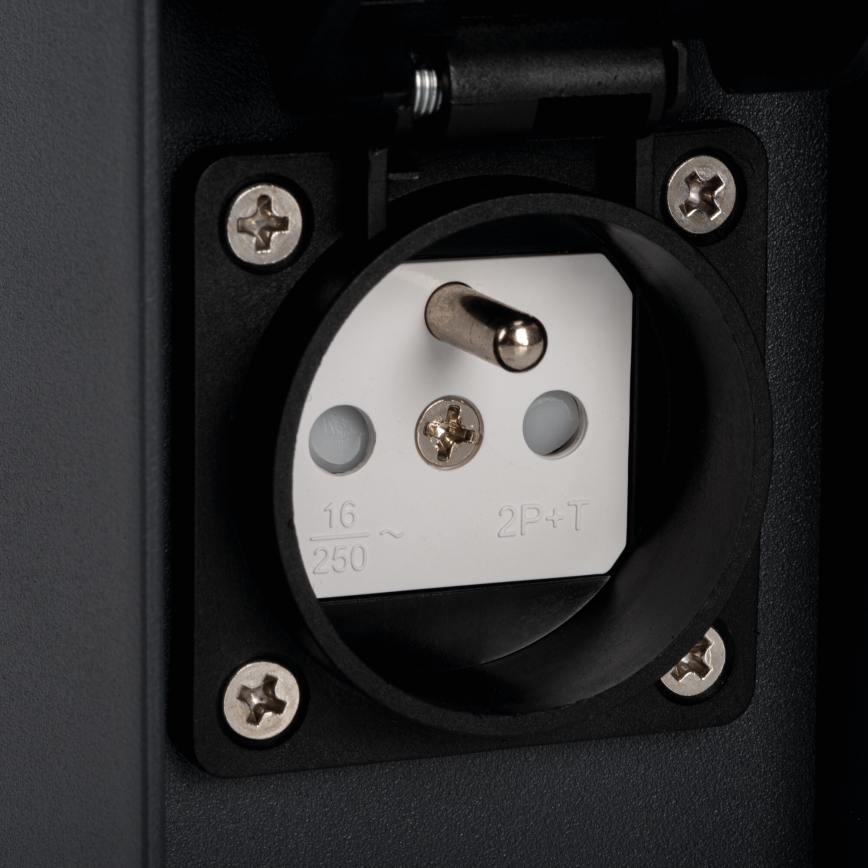 Iluminação de parede exterior com uma tomada DASTEN 1xG9/11W/230V IP44 preto