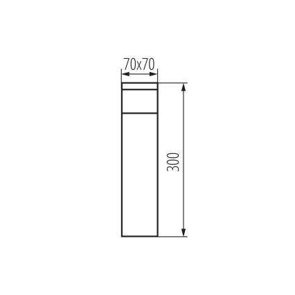 Candeeiro exterior DASTEN 1xG9/11W/230V 30 cm IP44 preto