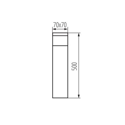 Candeeiro exterior DASTEN 1xG9/11W/230V 50 cm IP44 preto