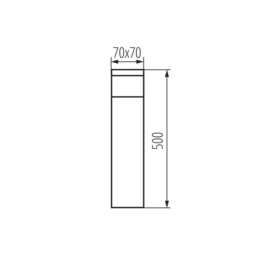 Candeeiro exterior DASTEN 1xG9/11W/230V 50 cm IP44 preto