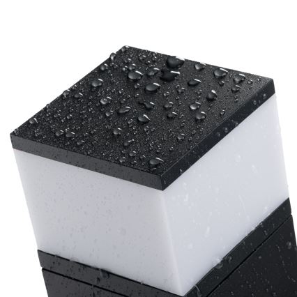 Candeeiro exterior com 2 tomadas DASTEN 1xG9/11W/230V 80 cm IP44 preto