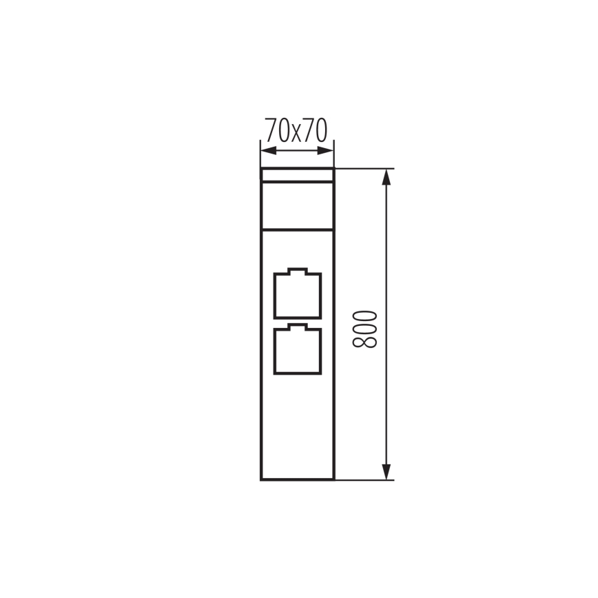 Candeeiro exterior com 2 tomadas DASTEN 1xG9/11W/230V 80 cm IP44 preto
