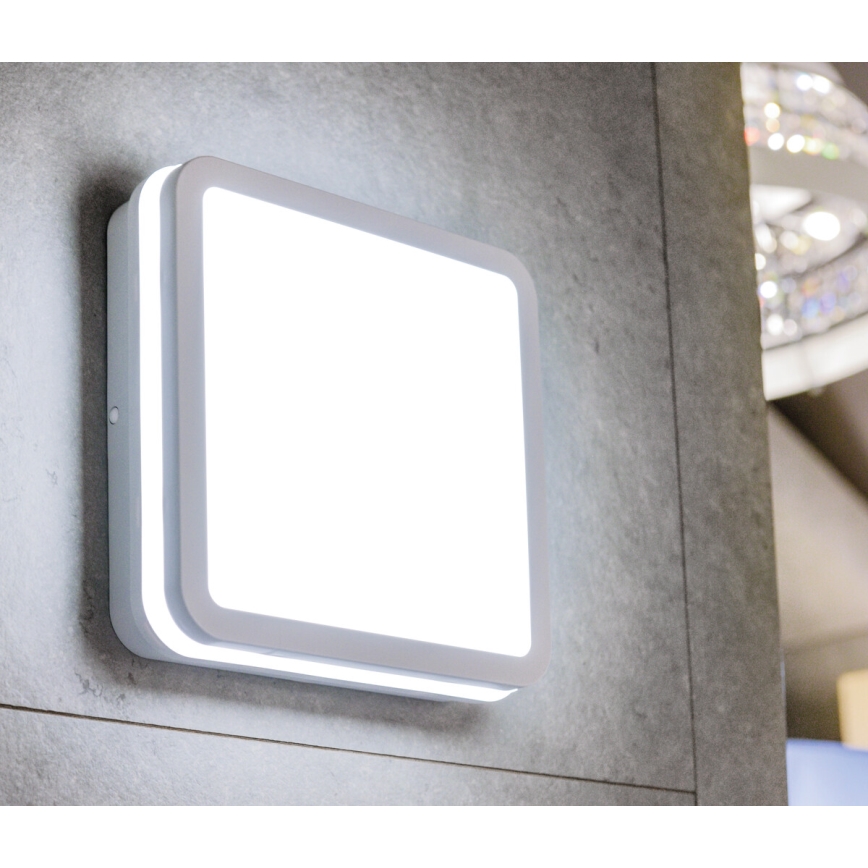 Iluminação de teto exterior LED com sensor de movimento BENO LED/12/18W/230V 3000/3500/4000K IP65 branco angular