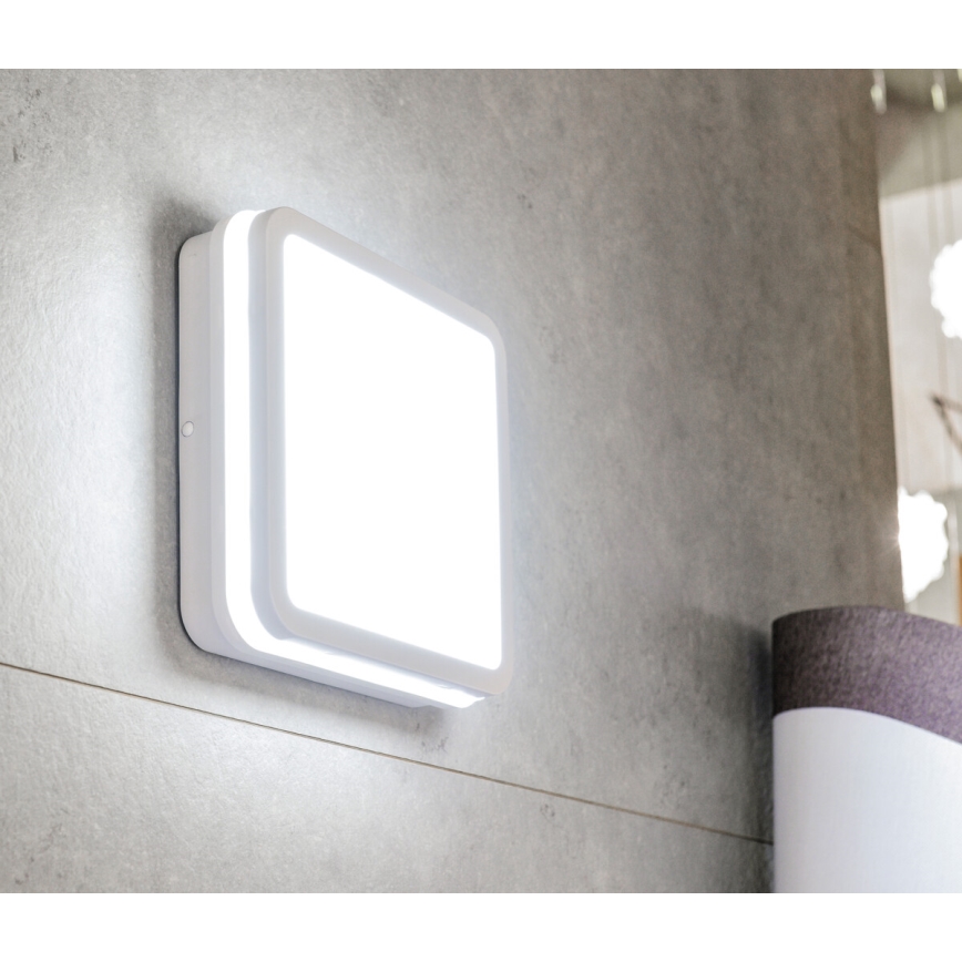 Iluminação de teto exterior LED com sensor de movimento BENO LED/12/18W/230V 3000/3500/4000K IP65 branco angular