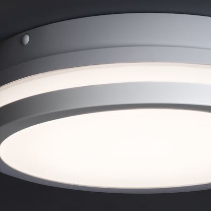 Iluminação de teto exterior LED com sensor de movimento BENO LED/12/18W/230V 3000/3500/4000K IP65 branco redondo