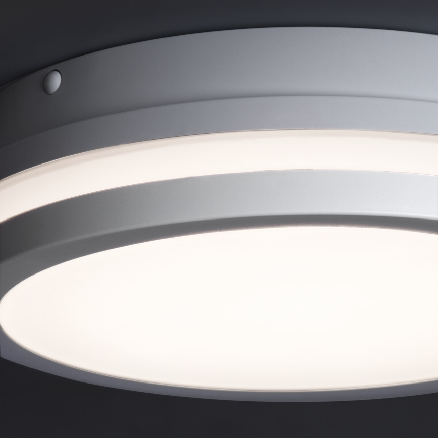 Iluminação de teto exterior LED com sensor de movimento BENO LED/12/18W/230V 3000/3500/4000K IP65 branco redondo