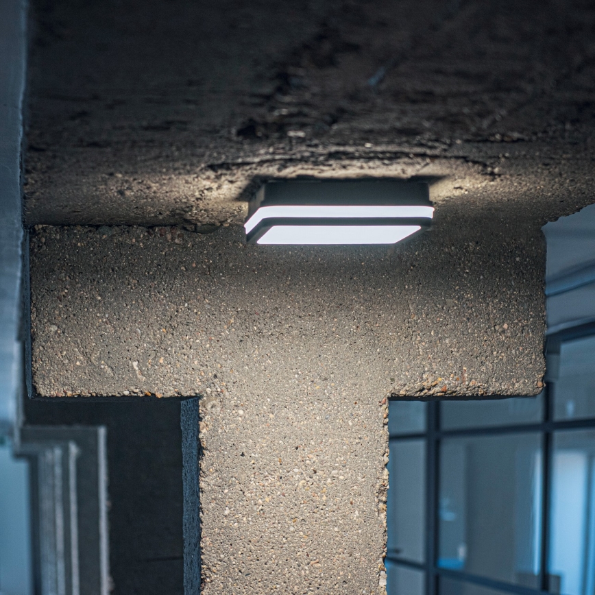 Iluminação de teto exterior LED com sensor de movimento BENO LED/24/30W/230V 3000/3500/4000K IP65 antracite angular