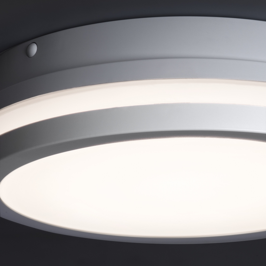 Iluminação de teto exterior LED com sensor de movimento BENO LED/24/30W/230V 3000/3500/4000K IP65 branco redondo