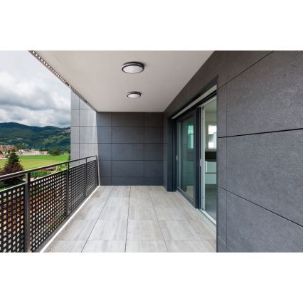 Iluminação de teto exterior LED com sensor de movimento BENO LED/12/18W/230V 3000/3500/4000K IP65 antracite redondo