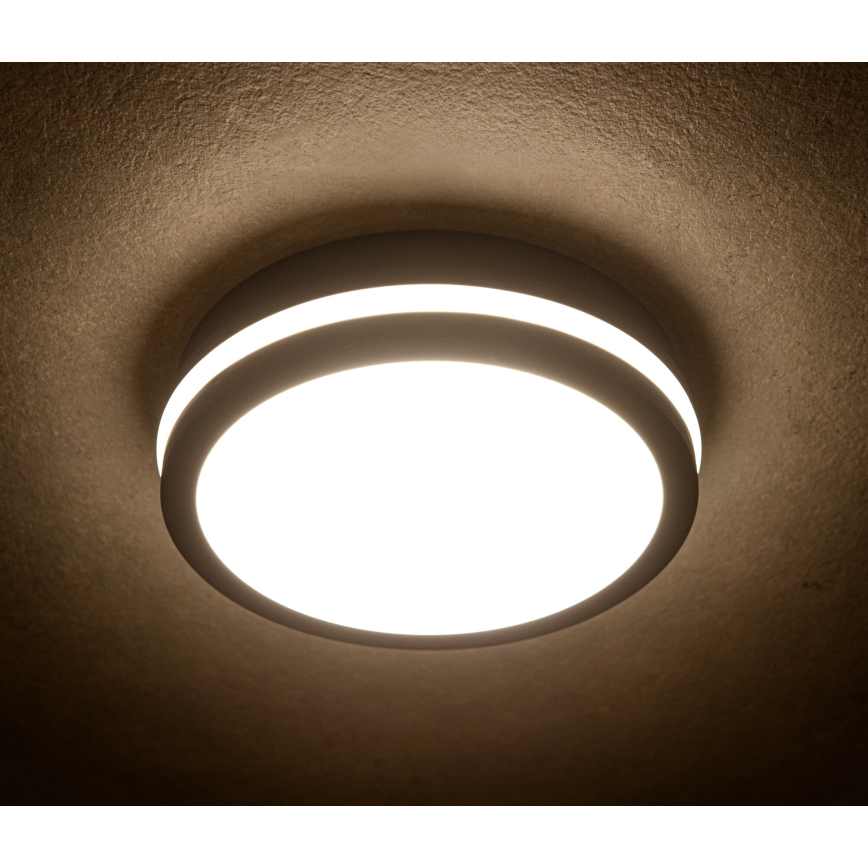 Iluminação de teto exterior LED com sensor de movimento BENO LED/12/18W/230V 3000/3500/4000K IP65 antracite redondo