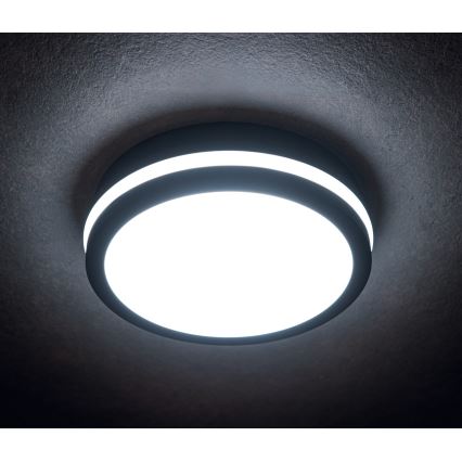 Iluminação de teto exterior LED com sensor de movimento BENO LED/12/18W/230V 3000/3500/4000K IP65 antracite redondo