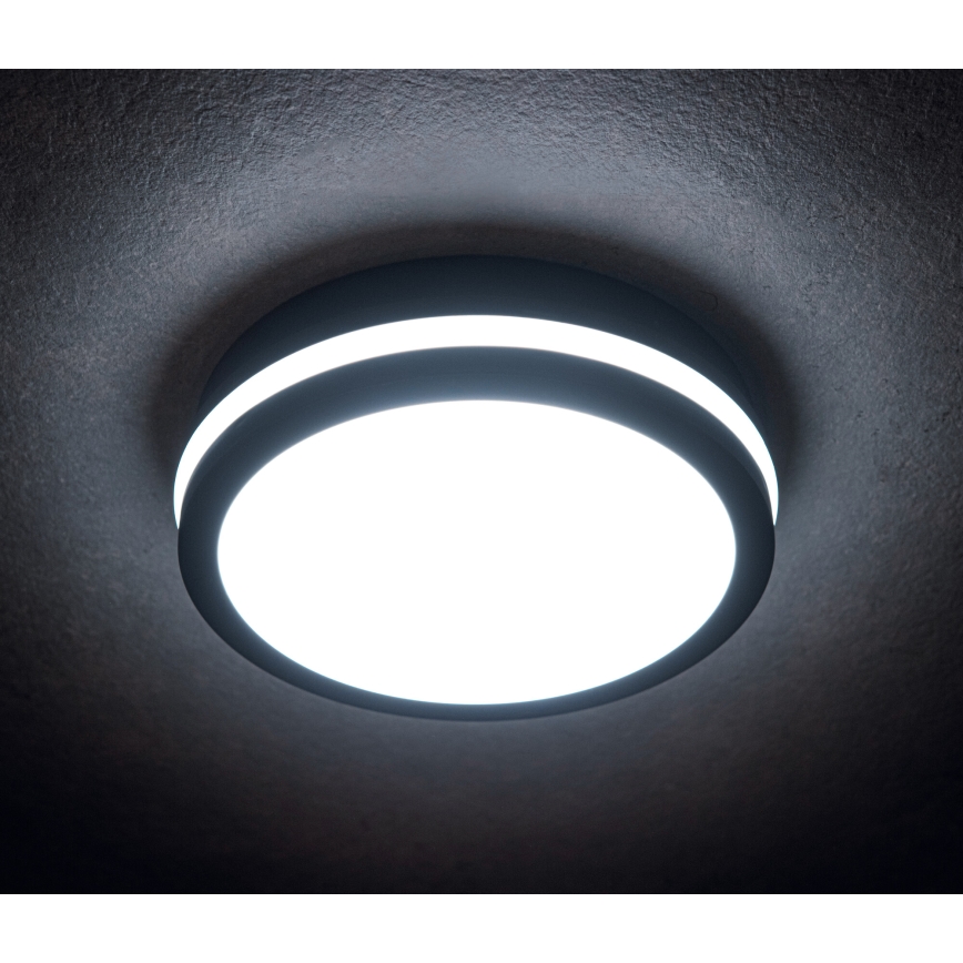 Iluminação de teto exterior LED com sensor de movimento BENO LED/12/18W/230V 3000/3500/4000K IP65 antracite redondo