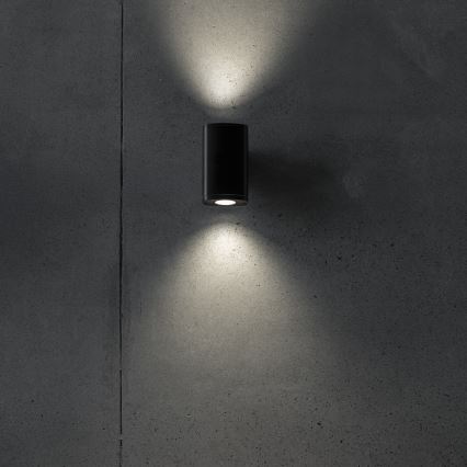Iluminação de parede exterior ZEVI 2xGU10/10W/230V IP54 preto