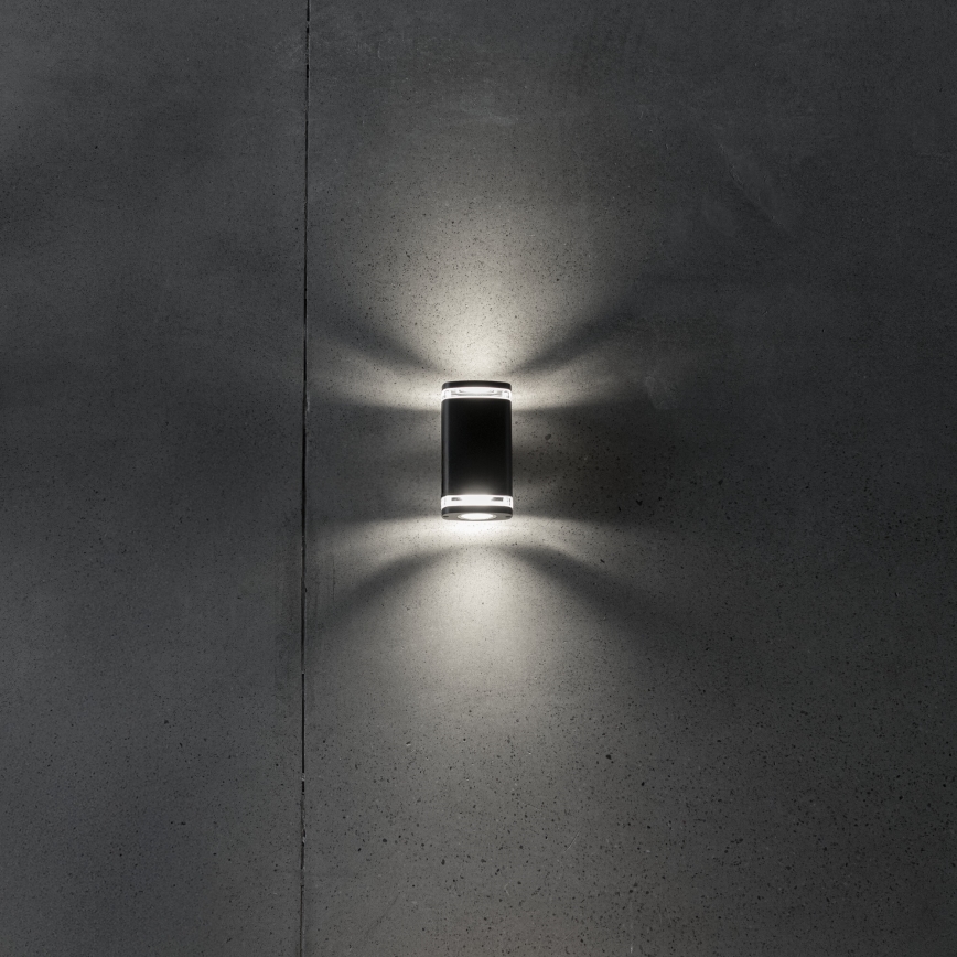 Iluminação de parede exterior ZEVI 2xGU10/10W/230V IP54 preto