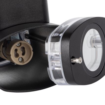 Iluminação de parede exterior ZEVI 2xGU10/10W/230V IP54 preto