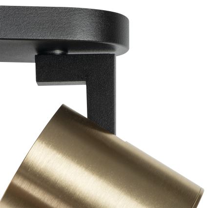 Foco de parede LAURIN 1xGU10/10W/230V latão/preto