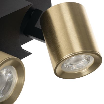 Foco LAURIN 3xGU10/10W/230V latão/preto