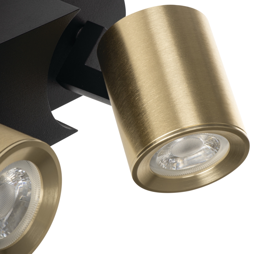 Foco LAURIN 3xGU10/10W/230V latão/preto