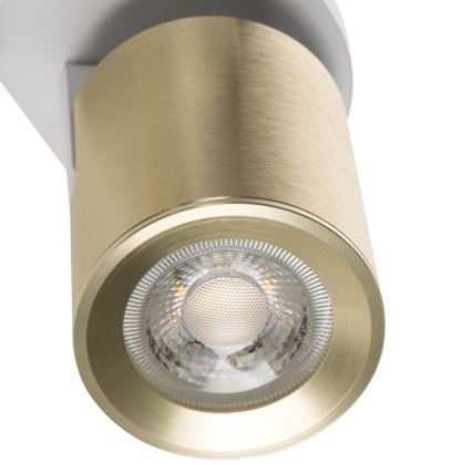 Foco de parede LAURIN 1xGU10/10W/230V latão/branco