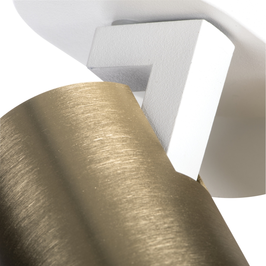 Foco de parede LAURIN 1xGU10/10W/230V latão/branco