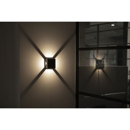 Aplique de parede exterior LED REFAZI LED/6W/230V IP54 preto