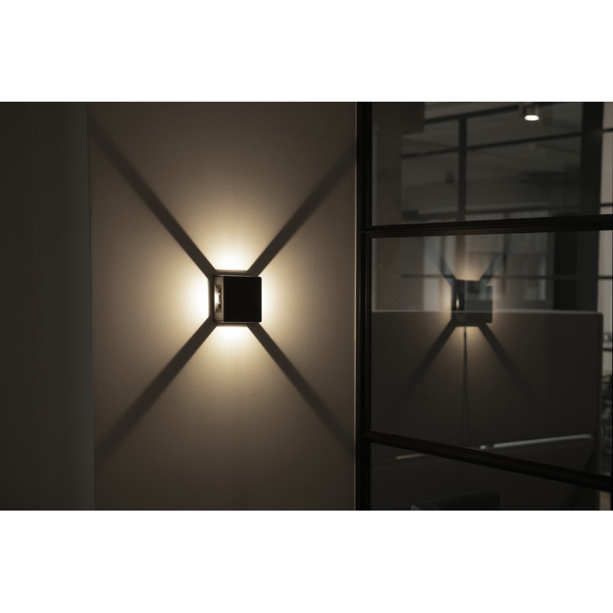 Aplique de parede exterior LED REFAZI LED/6W/230V IP54 preto