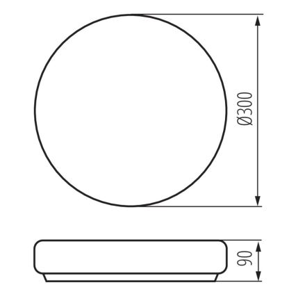 Iluminação de teto de casa de banho PERAZ 1xE27/60W/230V d. 30 cm IP44