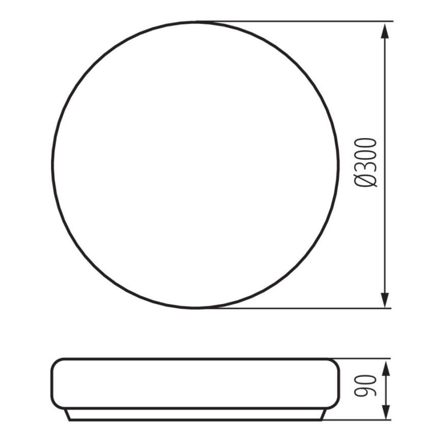 Iluminação de teto de casa de banho PERAZ 1xE27/60W/230V d. 30 cm IP44