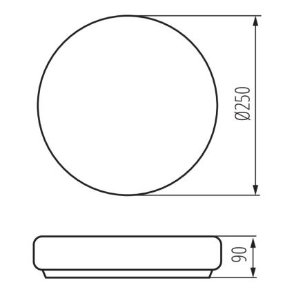 Iluminação de teto de casa de banho PERAZ 1xE27/15W/230V d. 25 cm IP44