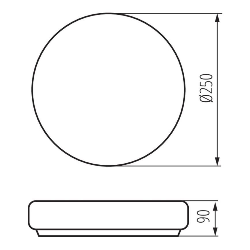 Iluminação de teto de casa de banho PERAZ 1xE27/15W/230V d. 25 cm IP44