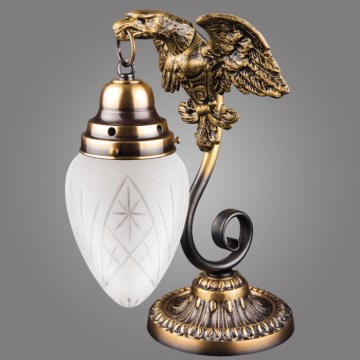 Kemar LSA25/M/P - Lâmpada de mesa OURO EAGLE 1xE27/60W/230V