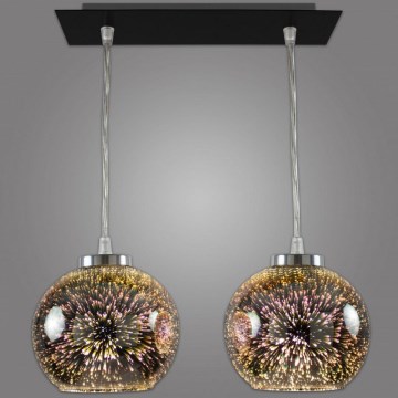Kemar NP/2/D3 - Candelabro num fio KULE 3D 2xE27/60W/230V