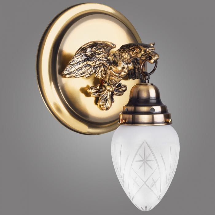 Kemar OK60/D/P - Luz de parede OURO EAGLE 1xE27/60W/230V
