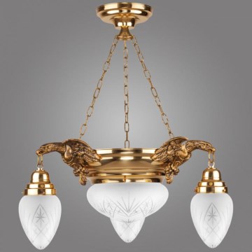 Kemar OW30 - Candelabro OURO EAGLE 3xE27/60W + 1xE27/100W/230V