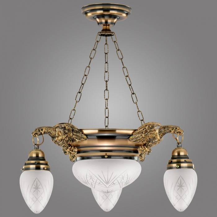Kemar OW30/P - Candelabro OURO EAGLE 3xE27/60W + 1xE27/100W/230V
