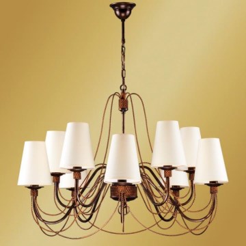 Kemar P/10/S - Candelabro PRETO 10xE14/60W/230V