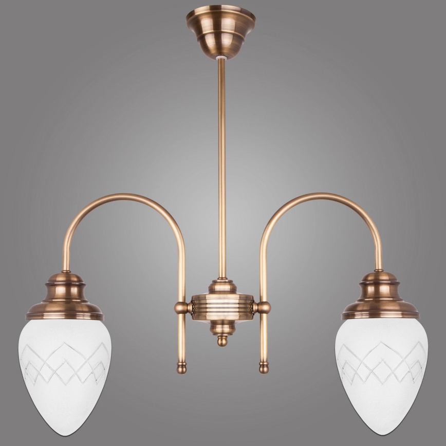 Kemar RI/2/M - Candelabro suspenso RINAMA 2xE27/60W/230V latão
